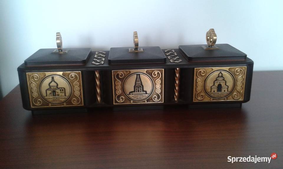 Szkatułka pojemnik potrójny ozdobny wysyłka Warszawa