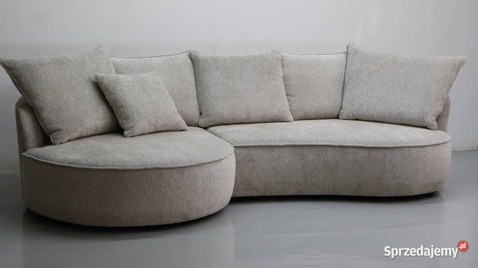 TDf NOWOCZESNY NAROŻNIK SOFA KANAPA beżowa 70cm wielkopolskie Poznań