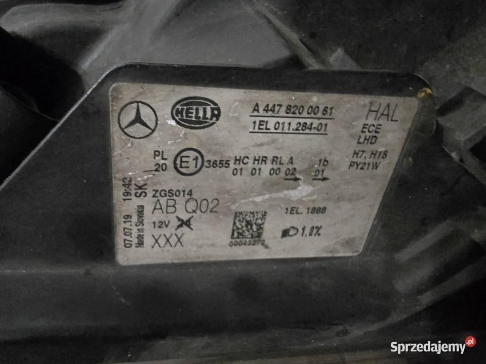 Reflektory przednie Mercedes Benz w477 mazowieckie Ząbki