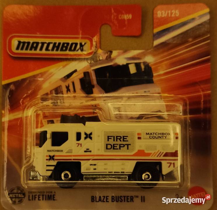Matchbox Blaze Buster II 03125 model 164 Mattel Szczecin