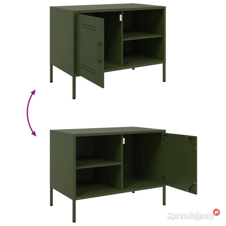 Szafka pod telewizor oliwkowa 68x39x505 stalowa Warszawa