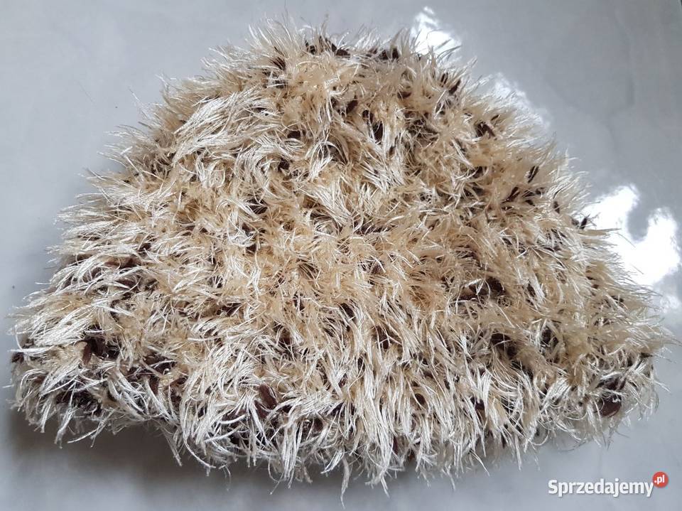 czapka puchata zimowa dwustronna włochata ciepła Kielce