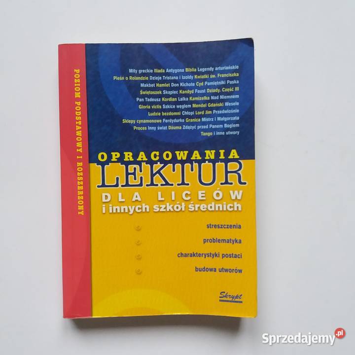 Opracowania lektur liceów i innych szkół Łódź