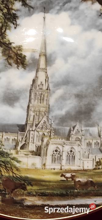 Piękna zabytkowa kolekcjonerska patera Katedra w Pabianice