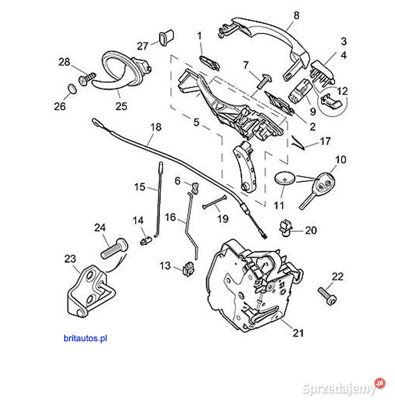 ROVER 75 KLAMKA ZEWNĘTRZNA CHROM NOWA klamki Karoseria Części sprzedam