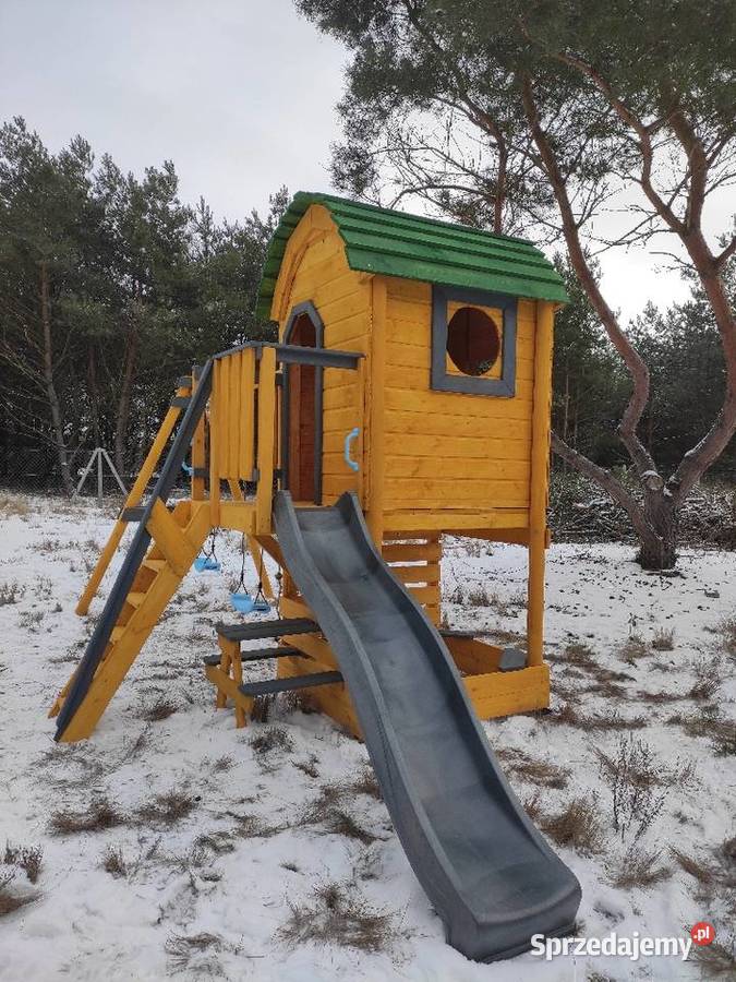 Plac zabaw domek zjeżdżalnia huśtawka Poznań