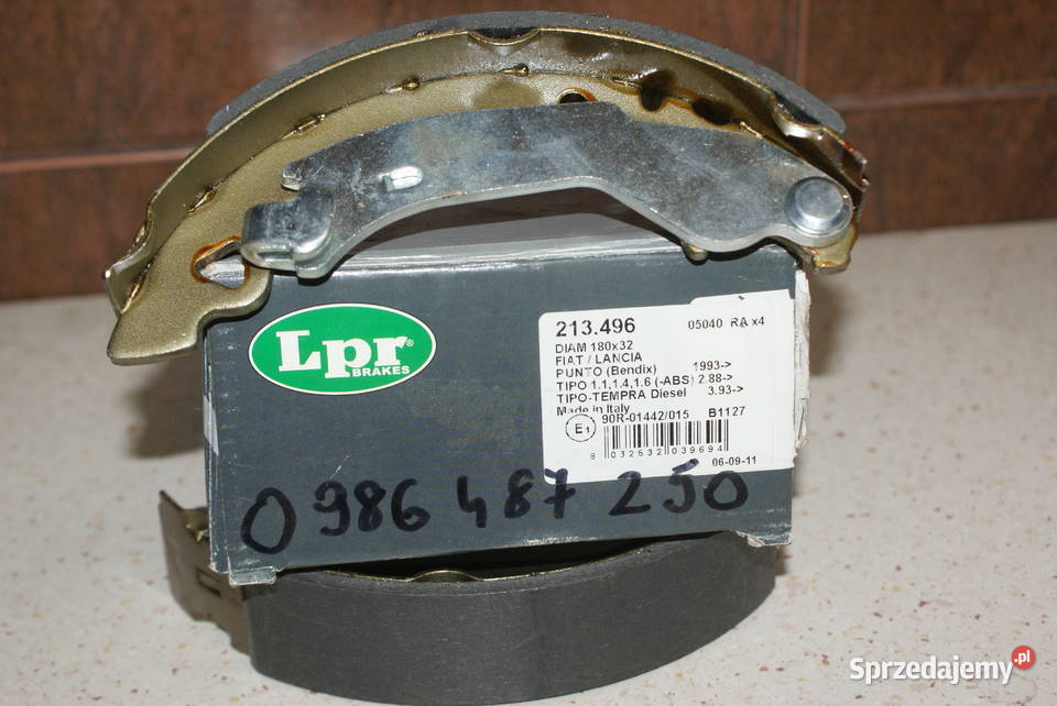 0 986 487 250 BOSCH SZCZĘKI HAMULC FIAT PUNTO Pozostałe sprzedam