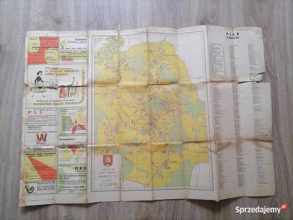 Plan Miasta Wałbrzych 1959
