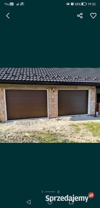 Brama na PILOTA Orzech 3000x2125 garażowa Żegocina