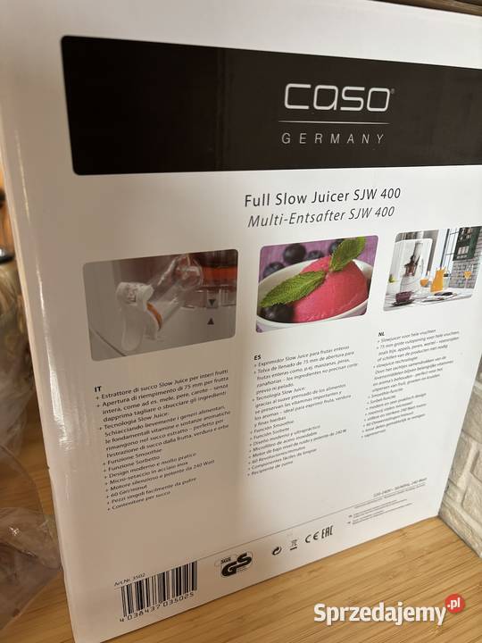 Wyciskarka wolnoobrotowa Caso SJW400 W Produkt Bytom