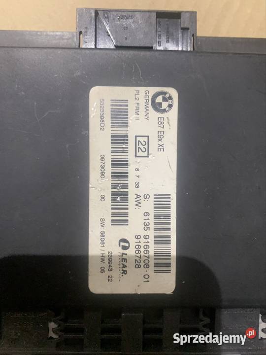 9166708 moduł sterownik świateł bmw 1 e81 e87 3 Szczecin