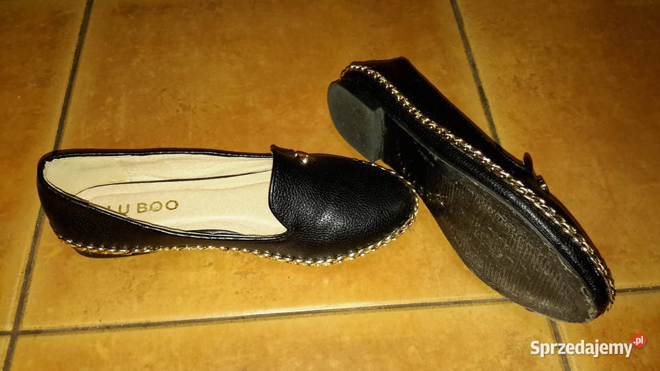 Czarne buty z łańcuszkiem Piekary Śląskie