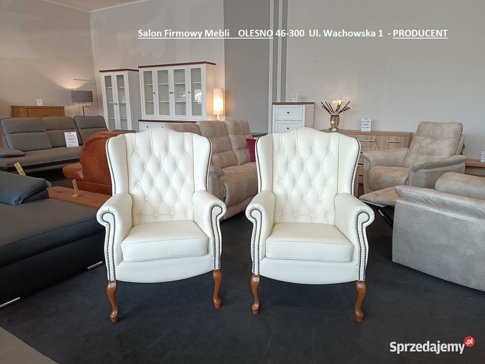 Nowy Fotel Ludwik 2 SKÓRA NATURALNA Outlet35 Złoty Stok