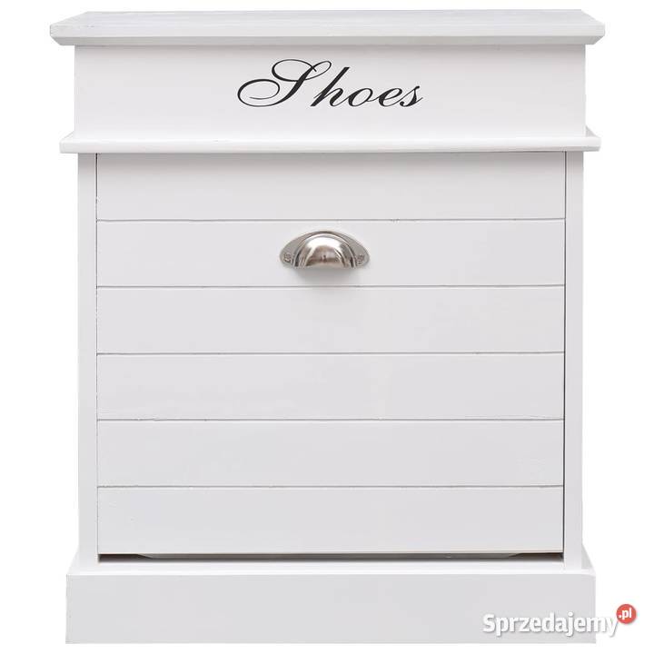 vidaXL Szafka na buty biała 50 x 28 x 58 drewno