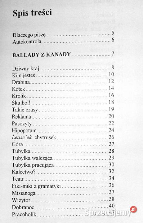 Ballady z Kanady Jerzy Wers Chełm