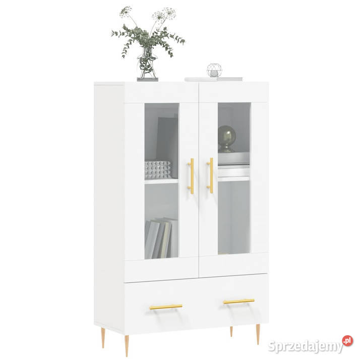 Wysoka szafka biała 695x31x115 materiał Warszawa
