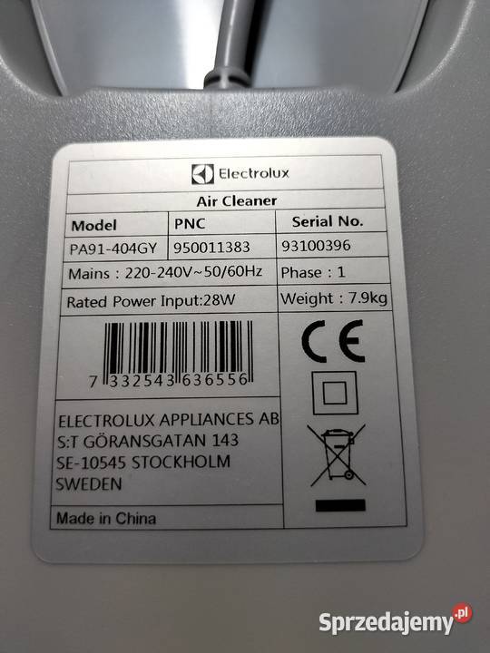 Oczyszczacz powietrza Elektrolux sterowanie Pozostałe Bydgoszcz