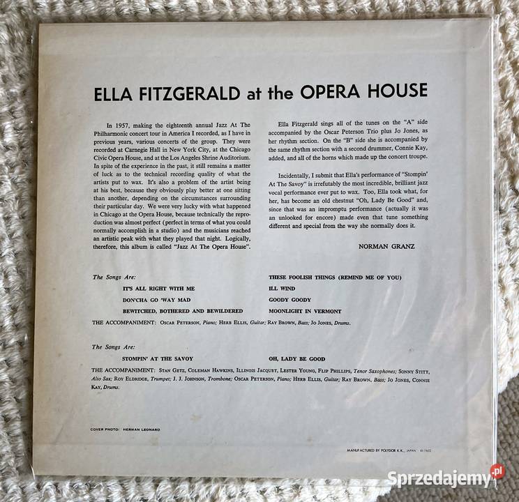Ella Fitzgerald Ella Fitzgerald At The Opera