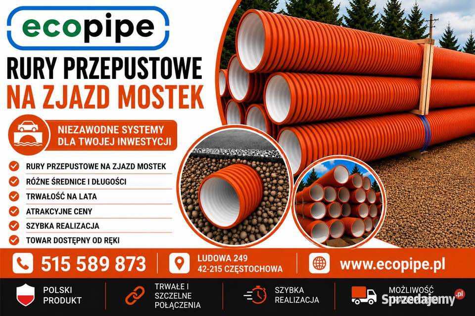 Rura mostkowa na zjazd przepustowa FI 400