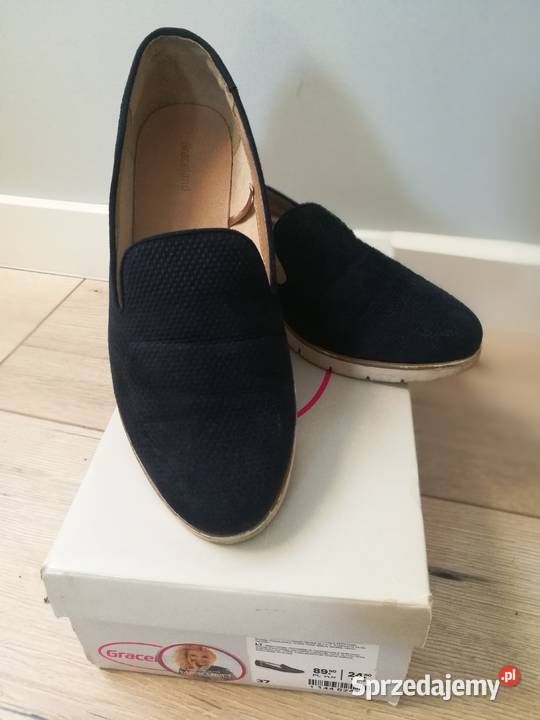 Damskie granatowe buty wsuwane lords GRACELAND podkarpackie Dębica