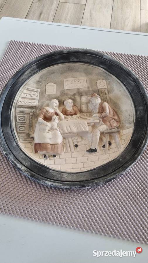 Talerz Dekoracyjny Gipsowy do Powieszenia na Wola Podłężna sprzedam