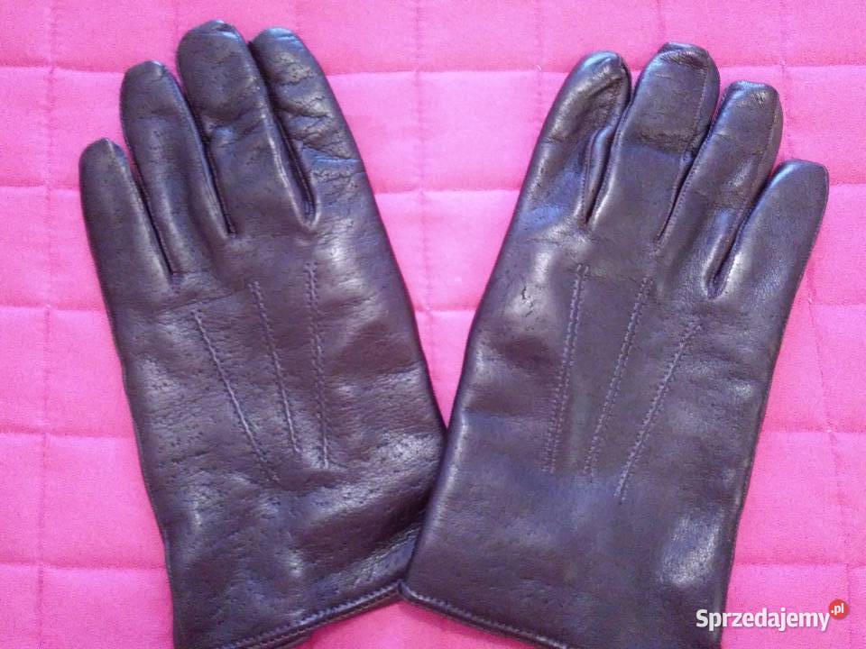 Rękawiczki ze skóry naturalnejbrązowe Dodatki Kielce