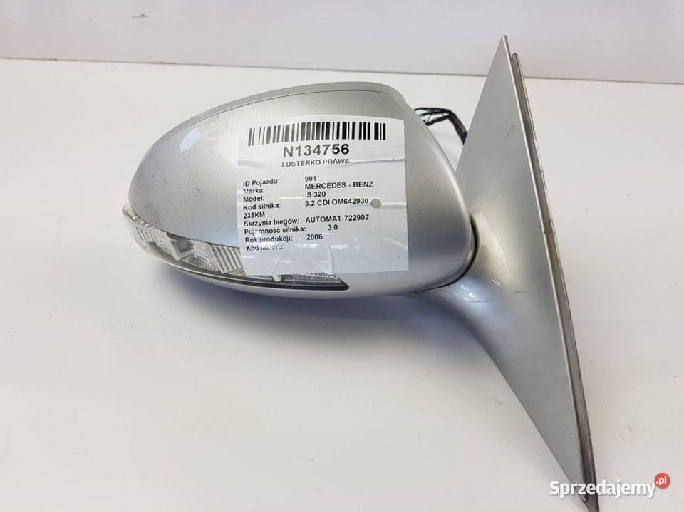 LUSTERKO PRAWE MERCEDES S320 W221 17PIN EU Lipno