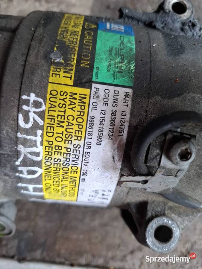 Kompresor Sprężarka Klimatyzacji Opel Astra H 17 osobowe Wisznice
