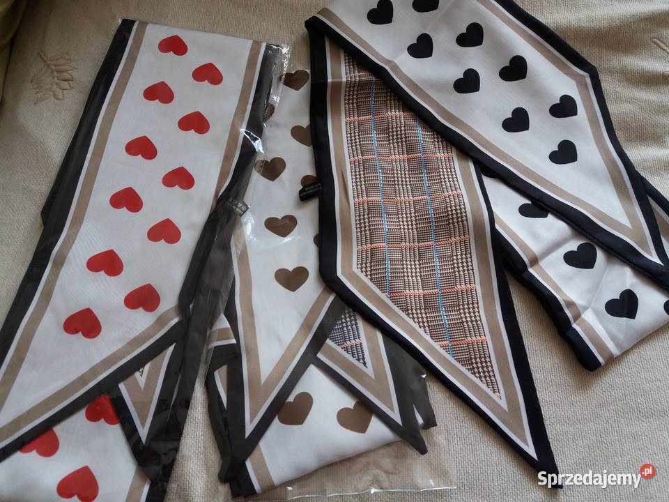 Długi szaliczek z jedwabiem naturalnym różne Białystok