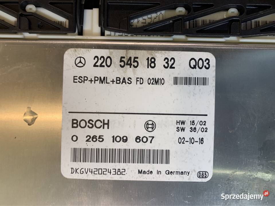 2205451832 moduł sterownik esp bas mercedes s Rok produkcji 2005