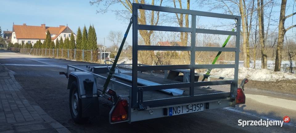 Przyczepka platforma RYDWAN kat B do wynajęcia Wynajem pojazdów Miłki wynajem auta