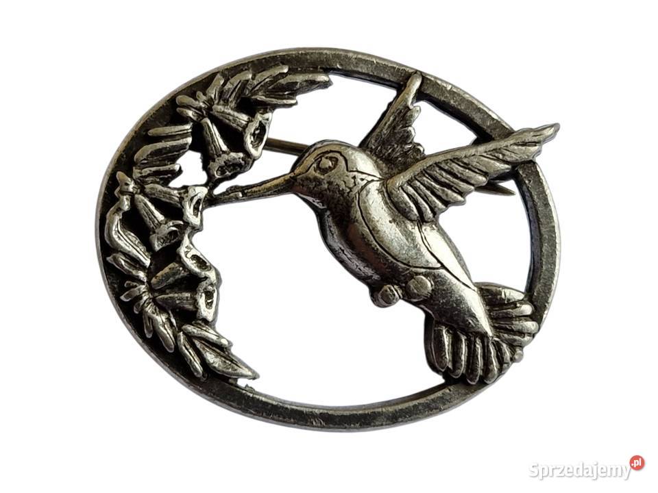 VINTAGE BROSZKA ARTYSTYCZNA KOLIBER ART DECO Częstochowa