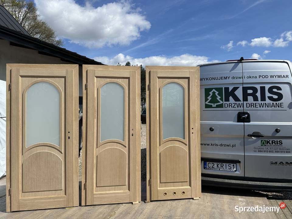 Drzwi drewniane RĘKI DĘBOWE AMERYKAŃSKIE CAŁA Grzybno