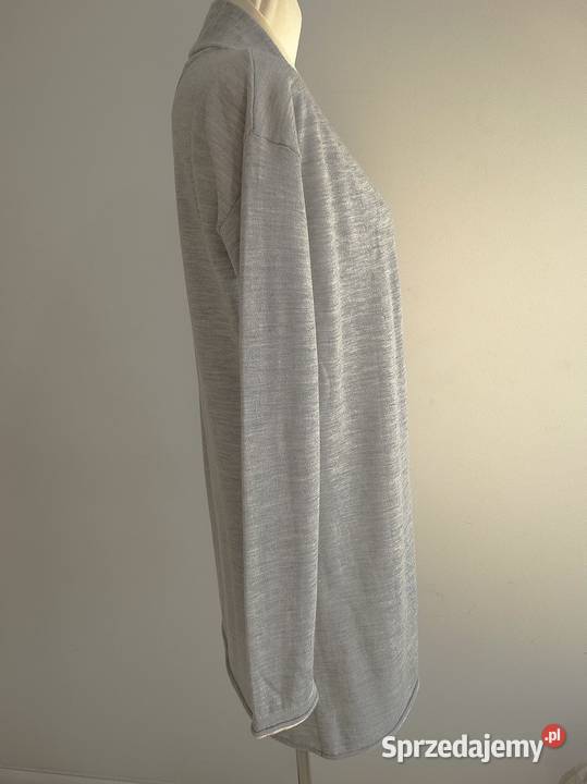 Sweter Blezer Wełniany 100 Wełna Merino Długi