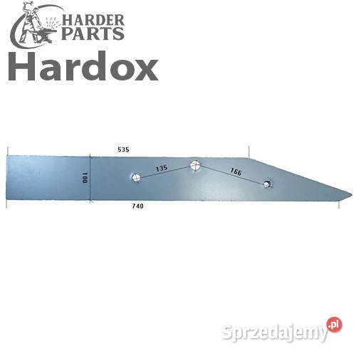 Płoza długa HARDOX 21327L części do pługa Suwałki
