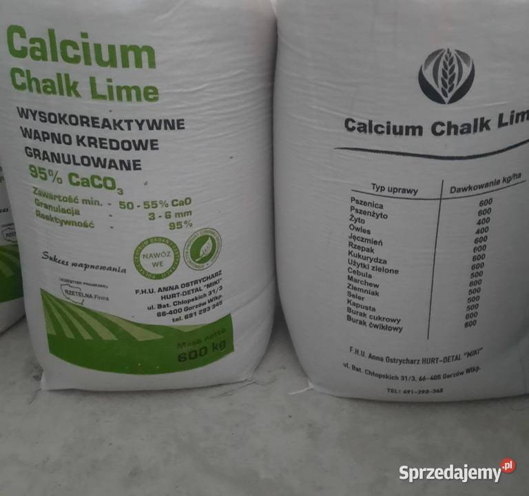 Wapno nawozowe granulowane kredowe magnezowe Kałuszyn sprzedam