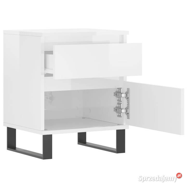 Szafki nocne 2 białe wysoki połysk 40x35x50 mazowieckie sprzedam