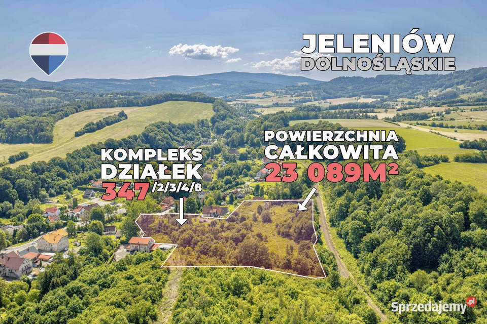 Na sprzedaż działka budowlana 23089 m Jeleniów