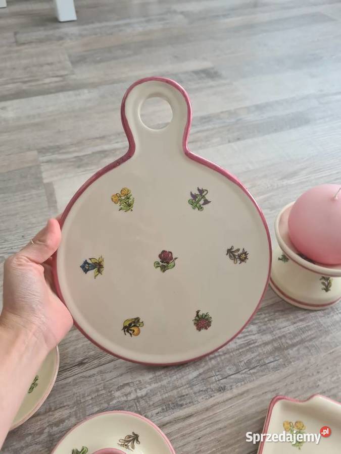 Zestaw śniadaniowy ceramika Allgauer sygnowana Gorlice
