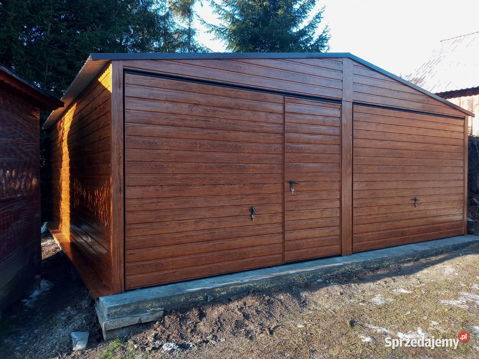 Garaż blaszany 6x6 drewno podobny profil Strzelce Opolskie