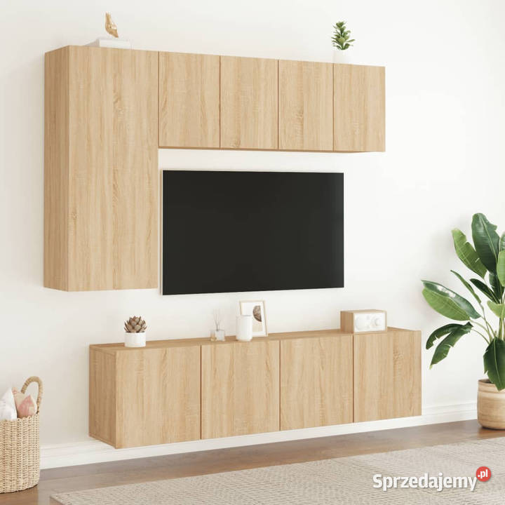 Ścienne szafki TV 2 dąb sonoma 60x30x41 WM836943 Warszawa