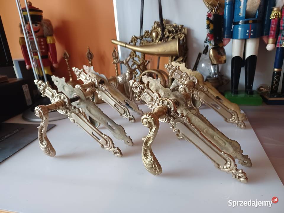 Klamki z szyldami Mosiądz Kolekcja Poznań