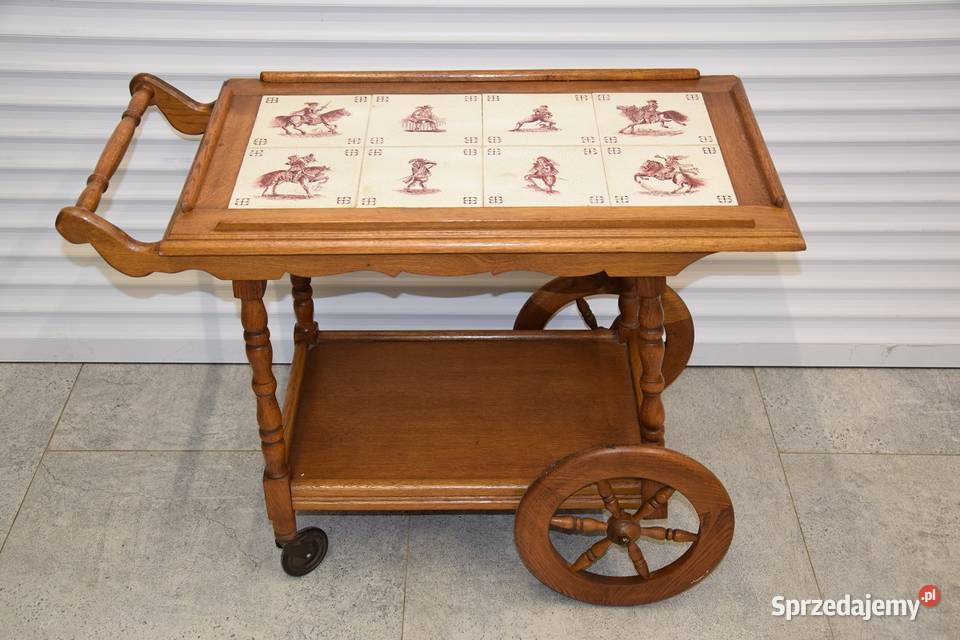 barek stolik dębowy na kółkach super stan Olsztyn