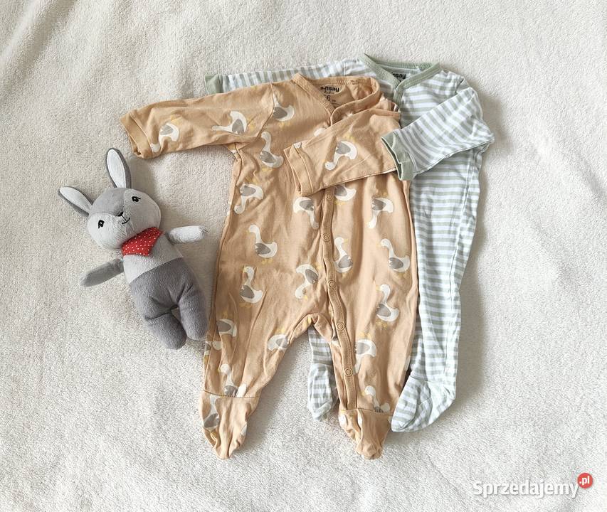 Pajacyki niemowlęce Sinsay 56 piżamy 2 pack gęsi zachodniopomorskie Szczecin