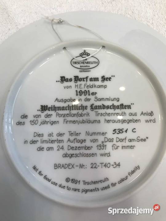 Talerz dekoracyjny Wies jeziorem Tirschenreuth Kielce