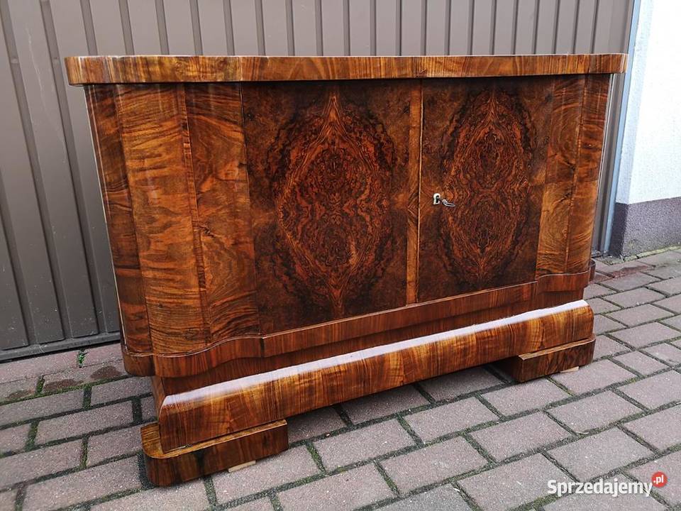 Komoda ARTDECO Orzech Niska Stara Antyk Politura Swarzędz sprzedam