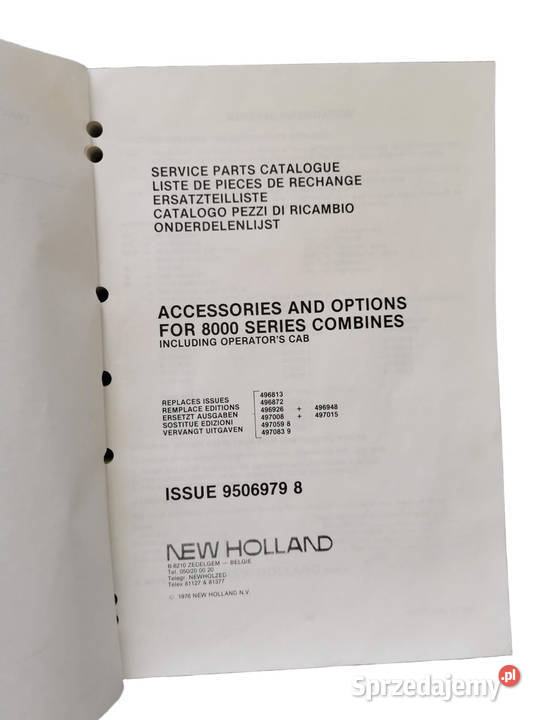 Katalog części zamiennych Holland seria 8000 lubelskie