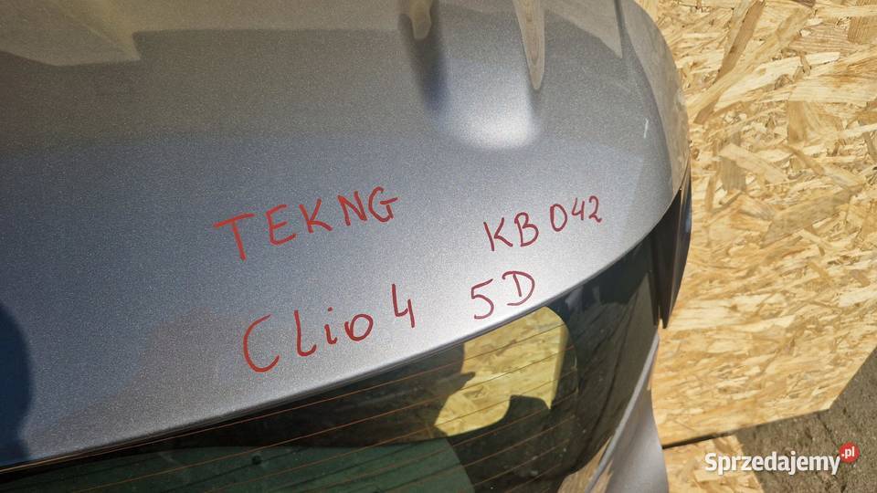 RENAULT CLIO 4 IV KLAPA TYŁ BAGAŻNIKA KOMPLETNA osobowe Słowikowo sprzedam