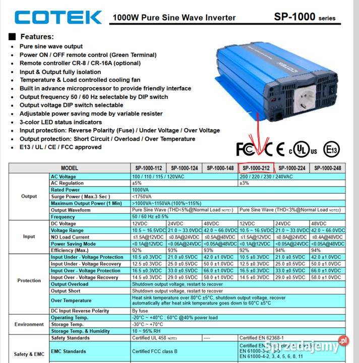 Przetwornica Napięcia DCAC 12230V Przetwornice napięcia Piekoszów