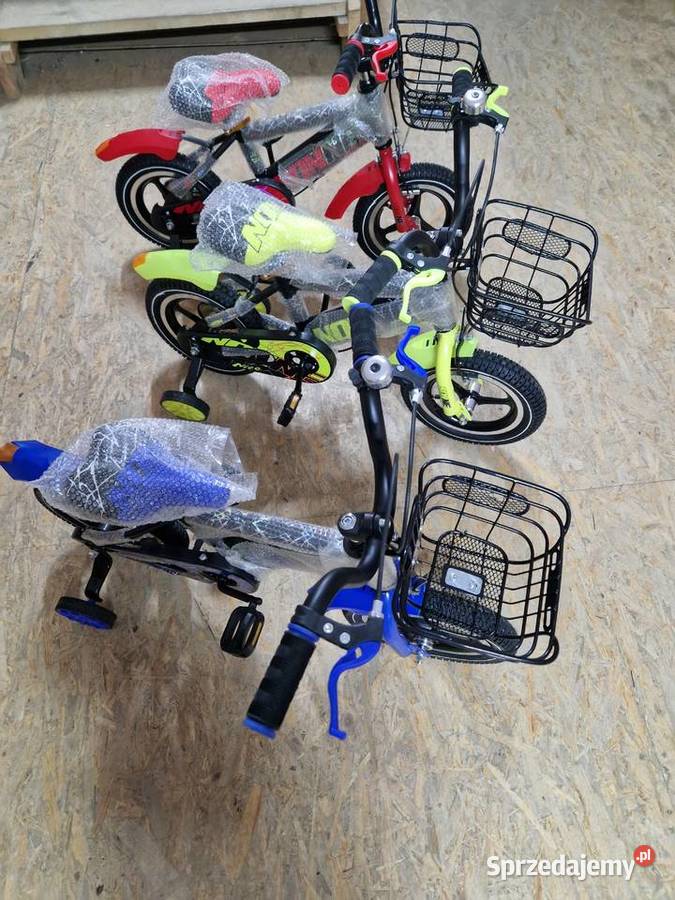 Rowerek 12 niebiesko zielony czerwony Nonne Rowerki